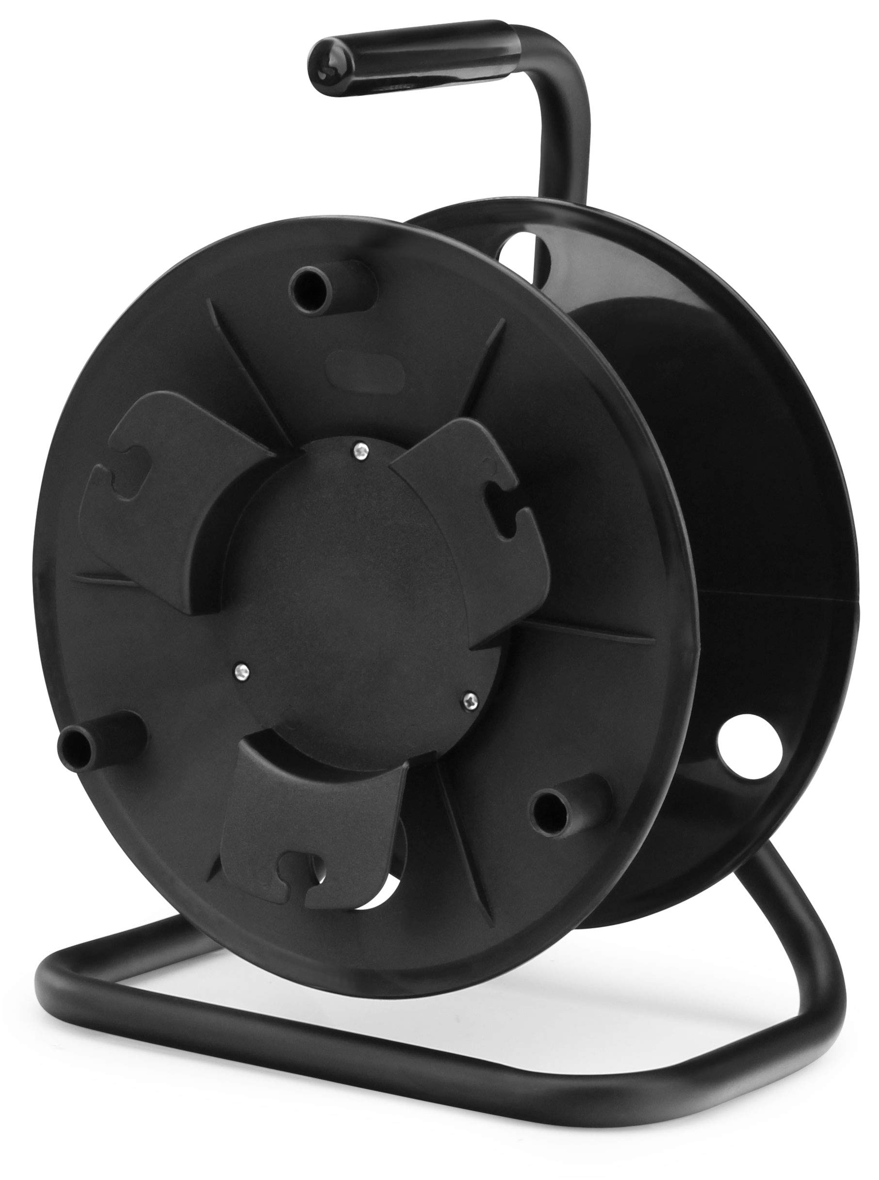 Pronomic KT-100 Bobina Vacía Para Cable Set De 10, Bobinas vacías prácticas | Para aprox. 80 - 100 metros de cable de micrófono cada una, Para cables sueltos, mangueras, alambres, etc., Asa ergonómica