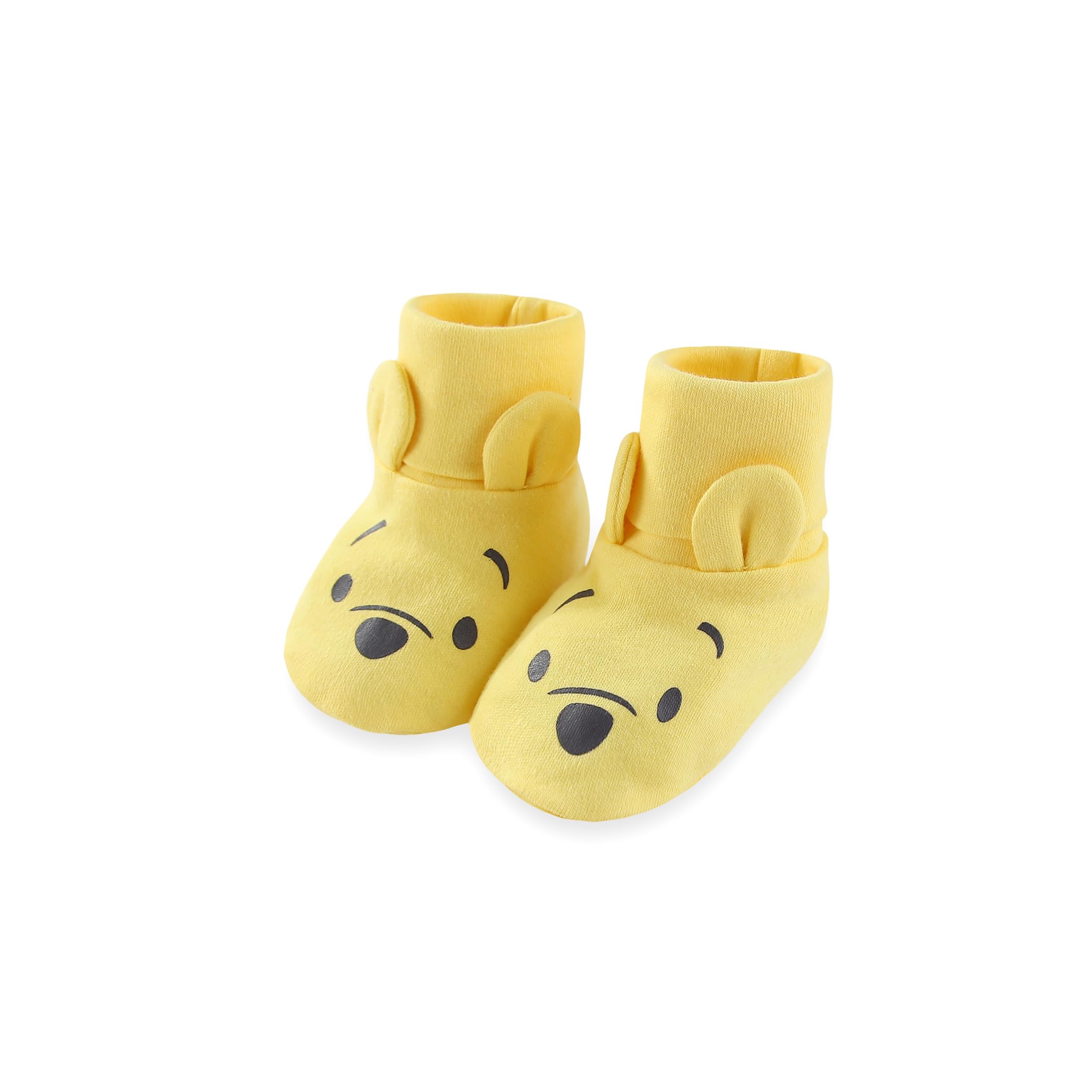 Disney Winnie The Pooh - Enredadera de manga corta con sombrero y botines, juego de 3 piezas para recién nacidos y bebés