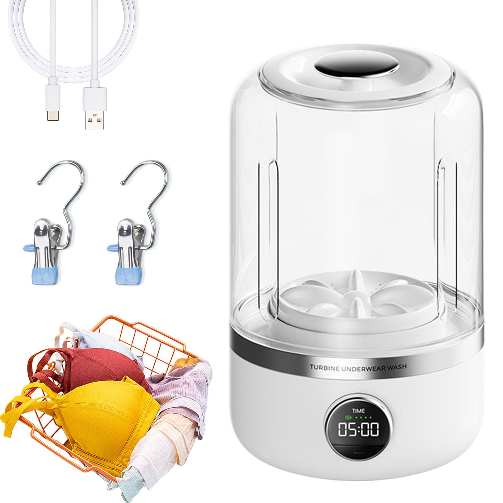 【WOOHWA】WASHING POCKET PT Amazon.com: Underwear Washer, Portable Mini Washing Machine
