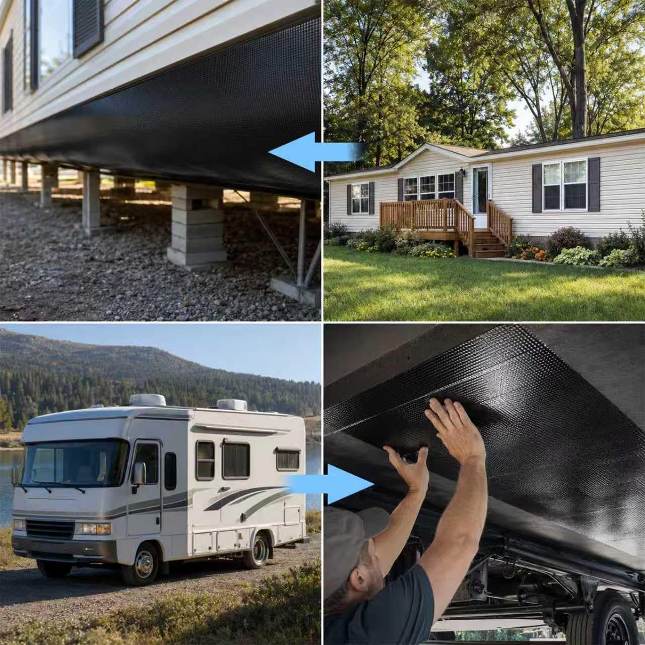 7.8 Inch x 50 Feet RV Underbelly Tape | Waterproof & Weather-Resistant Automotive Underbody Repair Tape, Perfect for Boat or Camper Travel Trailer or Mobile Home