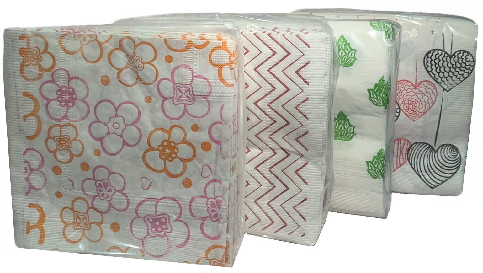 Magic Providers Soft Premium 2 Ply Tissue Paper Napkins Super Absorbent 33*33 cm Pack of 2 Printed Tissues (100 Napkins) | 2PLY Table Napkins | Anniversary Birthday Party | Event Essentials Assorted Print (B0BTFNL2HN) Amazon Price History, Amazon Price Tracker