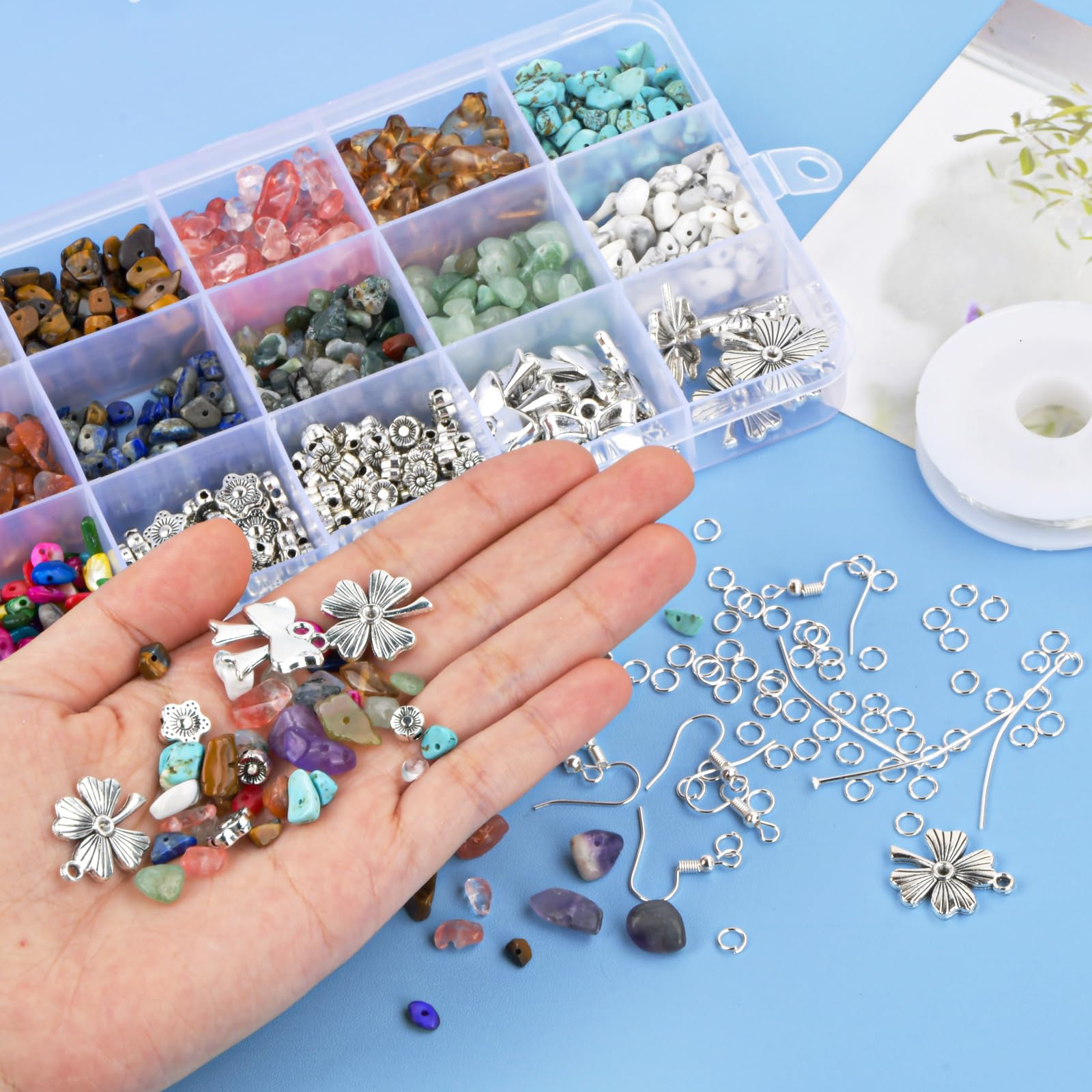 LFLIUN Acrylperlen Set Für Schmuckherstellung – Bunte Glasperlen Für Armbänder, Halsketten & Bastelprojekte