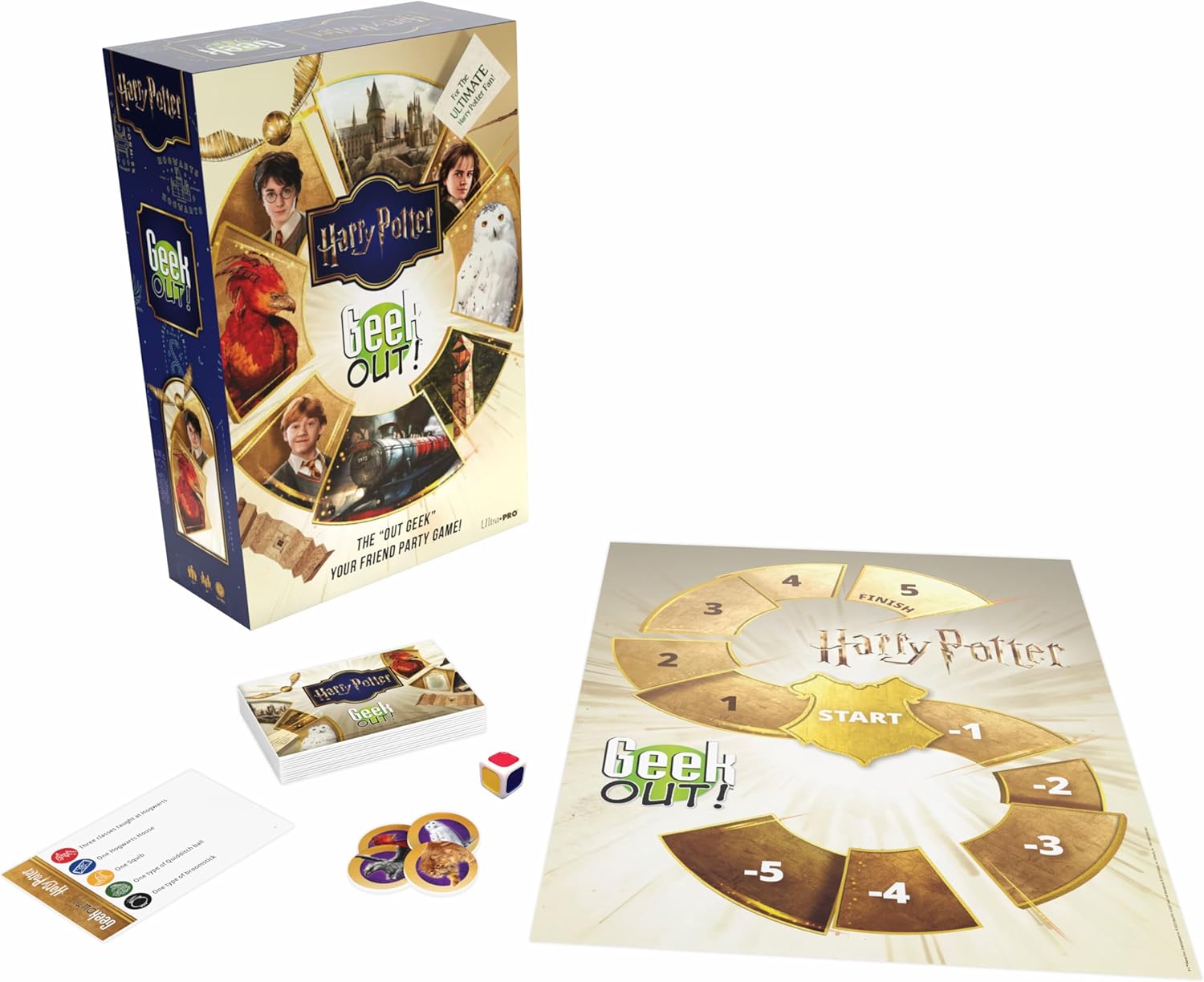 Geek Out! Harry Potter Trivia Game, Test Your Wizarding World Knowledge by Challenging Your Opponents with 600 Magical Trivia Questions/Prompts, Fun Potterhead Party Game, Officially Licensed