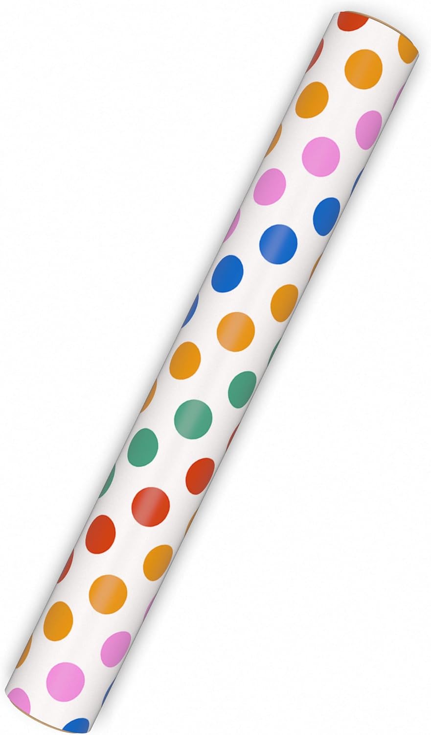 Hallmark Wrapping Paper Mini Roll (Rainbow Polka Dot) 40 Sq. Ft.
