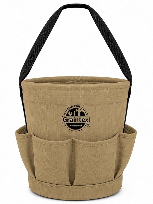 Graintex CB2417 Utility Tapered Canvas Bucket 12"X10"X15"