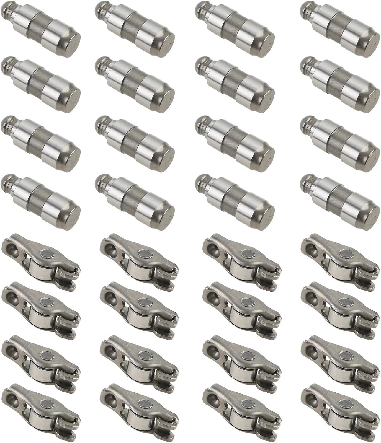 16PCS Hydraulic Lifters + 16PCS Rocker Arms Compatible with Mazda 3 CX-5 6 MX-5 CX-9 CX-3 2.0L & 2.5L 2012-2024 Replaces# P301-12-100 P30112100, PE01-12-130, PE0112130