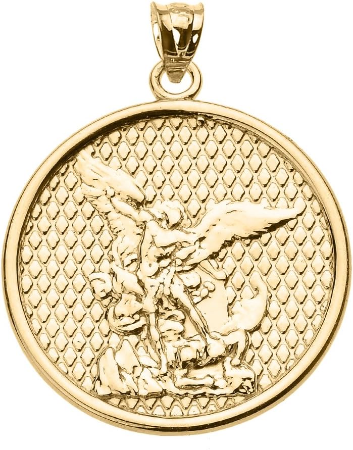 10k Yellow Gold Saint Michael Pendant