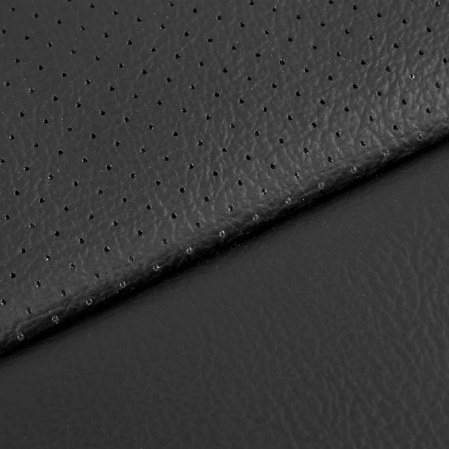 ECOTRIC Synthetic Leather Seat Covers Driver Bottom Side Compatible with 2019 2020 2021 Silverado Crew Cab Black LT WT