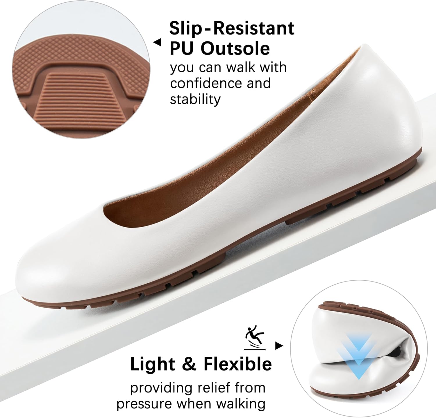 Aomigoct Flats for Women Ballets Shoes: Dress Slip Comfortable Work Flats for 2026 - Casual Ladies Wedding Walking Flat - Image 7
