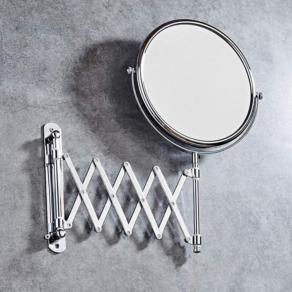 Miroir de maquillage pliant double face pour salle de bain