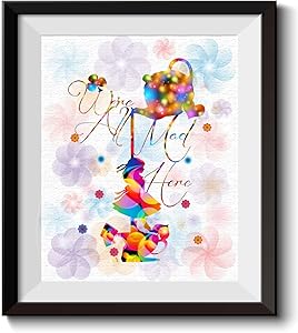Uhomate Alice in Wonderland Alice Wonderland Home Canvas Prints Wall Art Inspirational Quotes Wall Decor Living Room Bedroom Bathroom Artwork C023 (13X19)