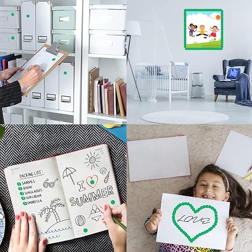 Miniatura 7 de 3500 piezas de calcomanías con puntos, etiquetas circulares de codificación verde de 1,9 cm, calcomanías circulares, etiquetas de precio,