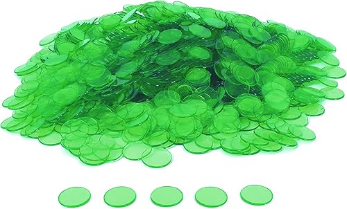 Miniatura 38 de GSE Games & Sports Expert Blue Bingo Chips, 5,000 piezas de fichas de conteo transparentes de alto contraste de 3/4 pulgadas para juegos de bingo