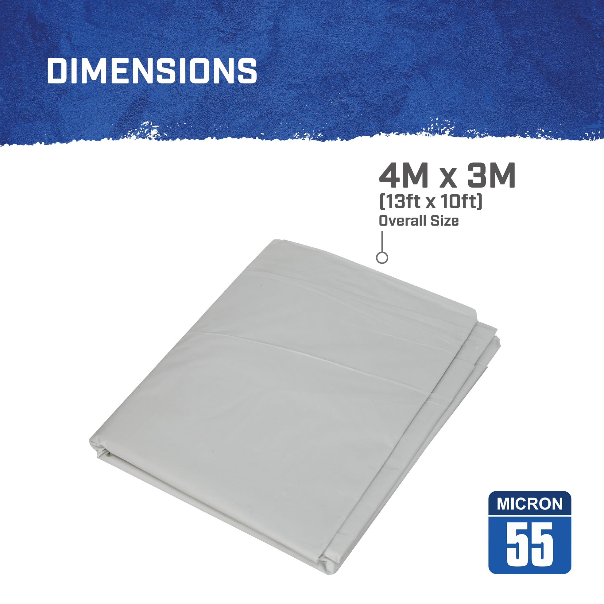 Telo antipolvere in polietilene resistente, 3 x 4 m
