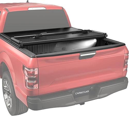 Vista 42 de CARMOCAR Fundas de repuesto para caja de camioneta Toyota Tundra 2007-2021 Cama de 6.5 pies Cubierta Tonneau enrollable suave Accesorios