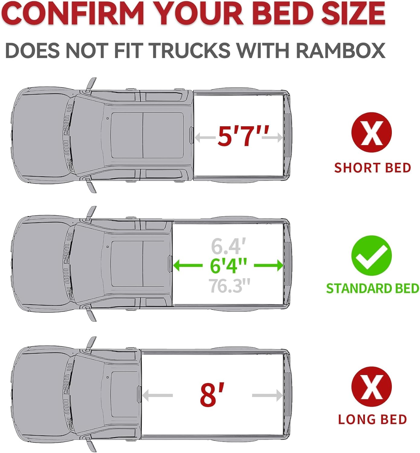 YITAMOTOR Quad Fold Hard Truck Tonneau Cover Fits for Dodge Ram 1500 2002-2026 (Classic & New), Fits for Dodge Ram 2500 3500 2003-2026 with 6.4ft Bed w/o Rambox, Heavy-Duty Aluminum Alloy Bed Cover