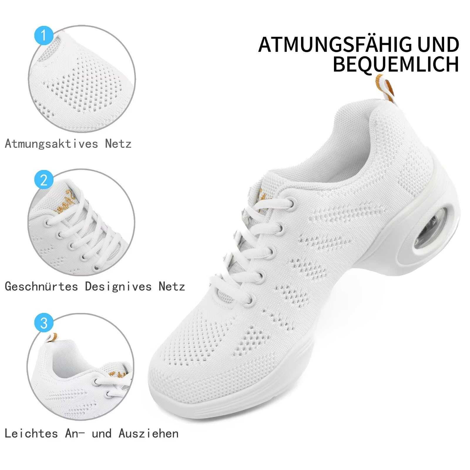 Zumba - Zapatillas de baile para mujer, con cordones, con cojín de aire, para hombre y mujer