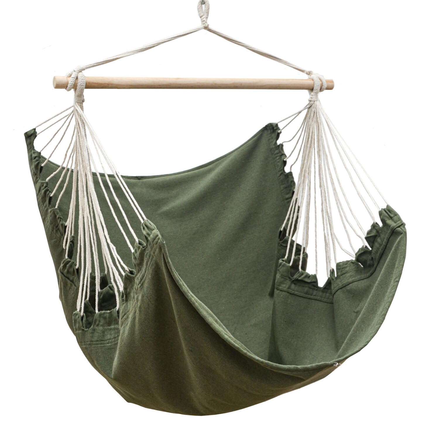 AMANKA Sedia Pensile Giardino XL - 155x125 Sospesa da Esterno a Dondolo da Interno - Poltrona Balcone Altalena da Camera Bambini Appesa al Soffitto Dondolo 1 Posto