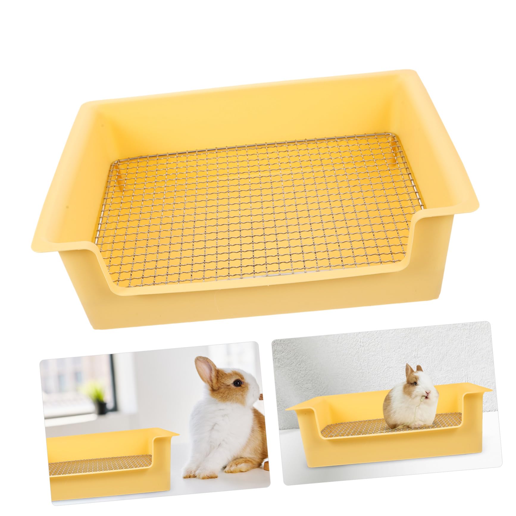 Lettiera per Conigli e Animali con Rimovibile Vasino Truciolo per Criceti e Porcellini d Quadrata Antigoccia per Addestramento Dwarf Rabbit
