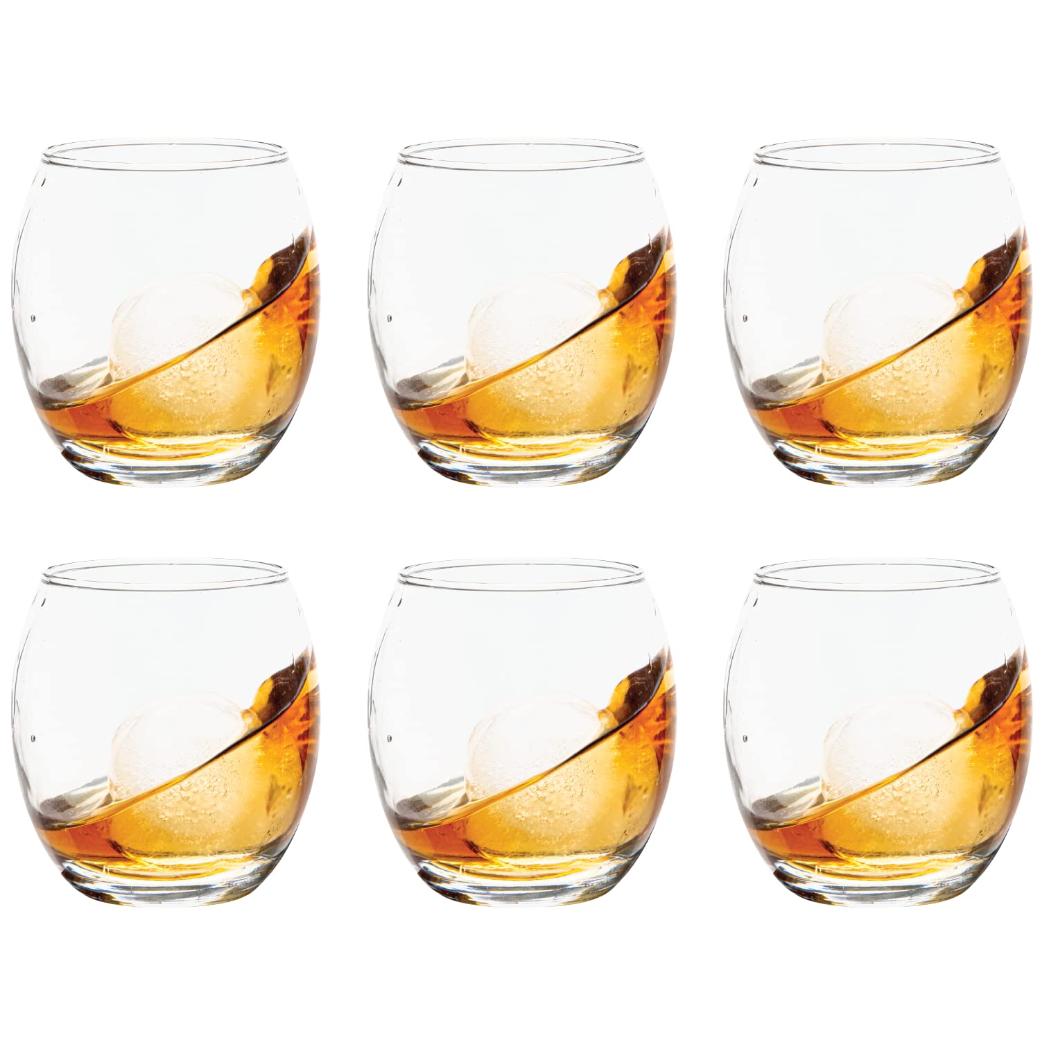 Vikko Whiskey Glasses Set of 6, Old Fashioned Whiskey Glasses 13.75