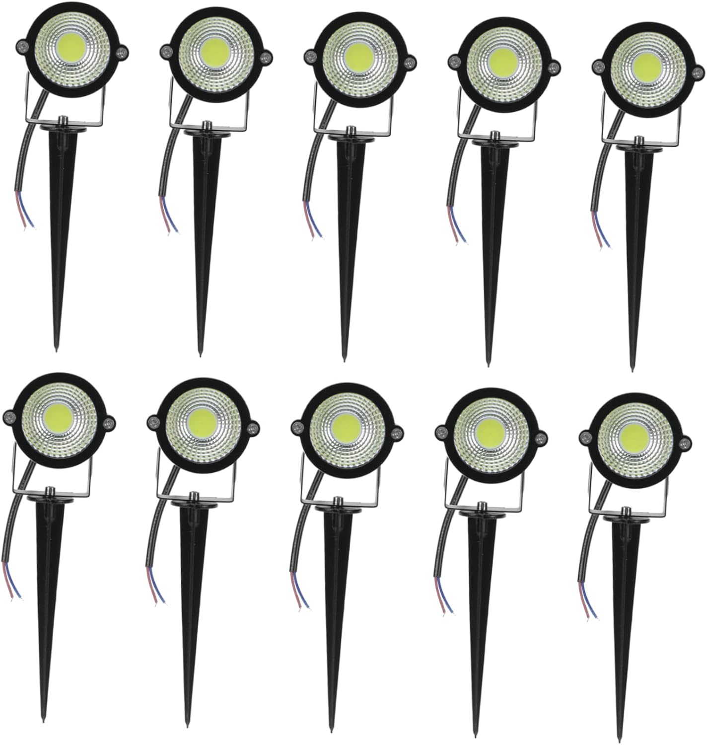10pcs Solar Outdoor Spotlight Led Lights Decorative Lawn Stick Lamps for Garden Patio Pathway Driveway