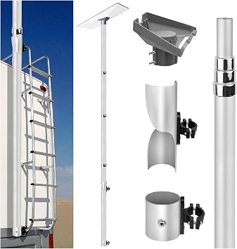 Starlink Standard 4/4X/V3 Gen 3 Flag Pole Mount Kit, 10 feet Telescoping FlagPole- Fits for 0.7 to 1.1 Inch Round Ladder Rails