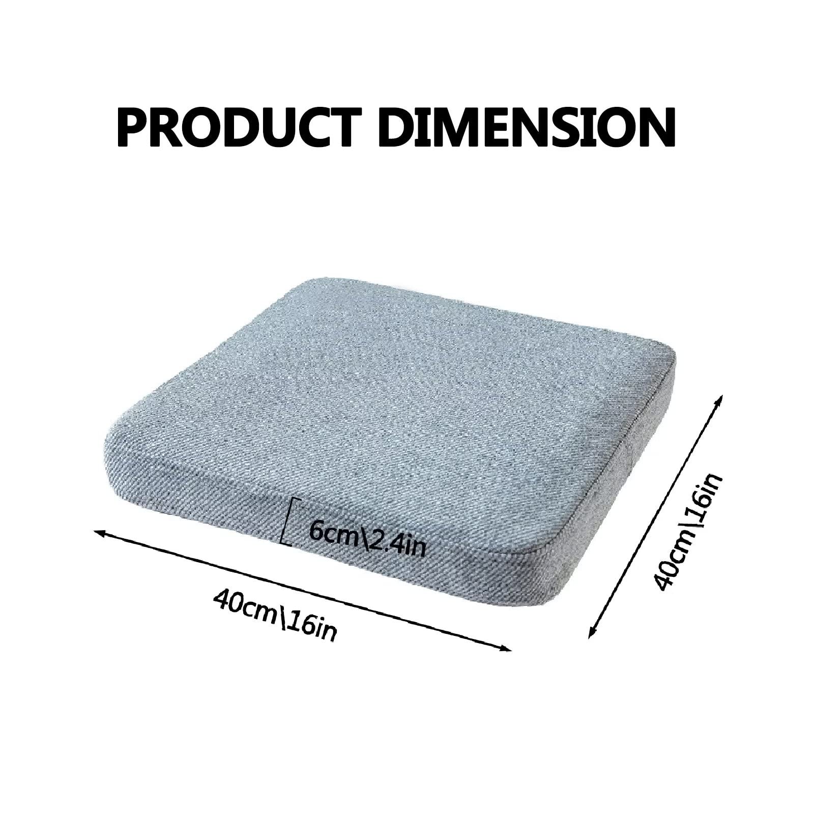 Juego de 4 cojines para silla de comedor, cojines para sillas de cocina, paquete de 4, cojín elevador para sillón firme de 40 cm cuadrados, almohadillas invisibles antideslizantes para silla, con crem