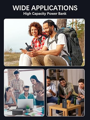 Miniatura 6 de Cargador portátil Power Bank, PD 30 W y QC 3.0, batería de carga rápida, 70000 mAh Powerbank 5 salidas 2 entradas compatibles con iPhone