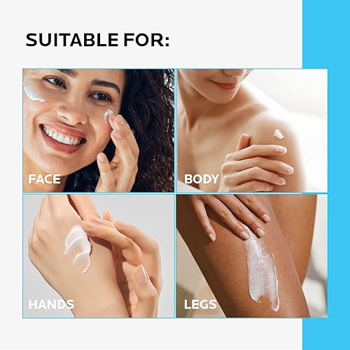 Miniatura 4 de ZealSea Loción hidratante facial con ácido hialurónico, ceramida y aloe vera, hidratante hidratante para pieles sensibles normales a secas, crema