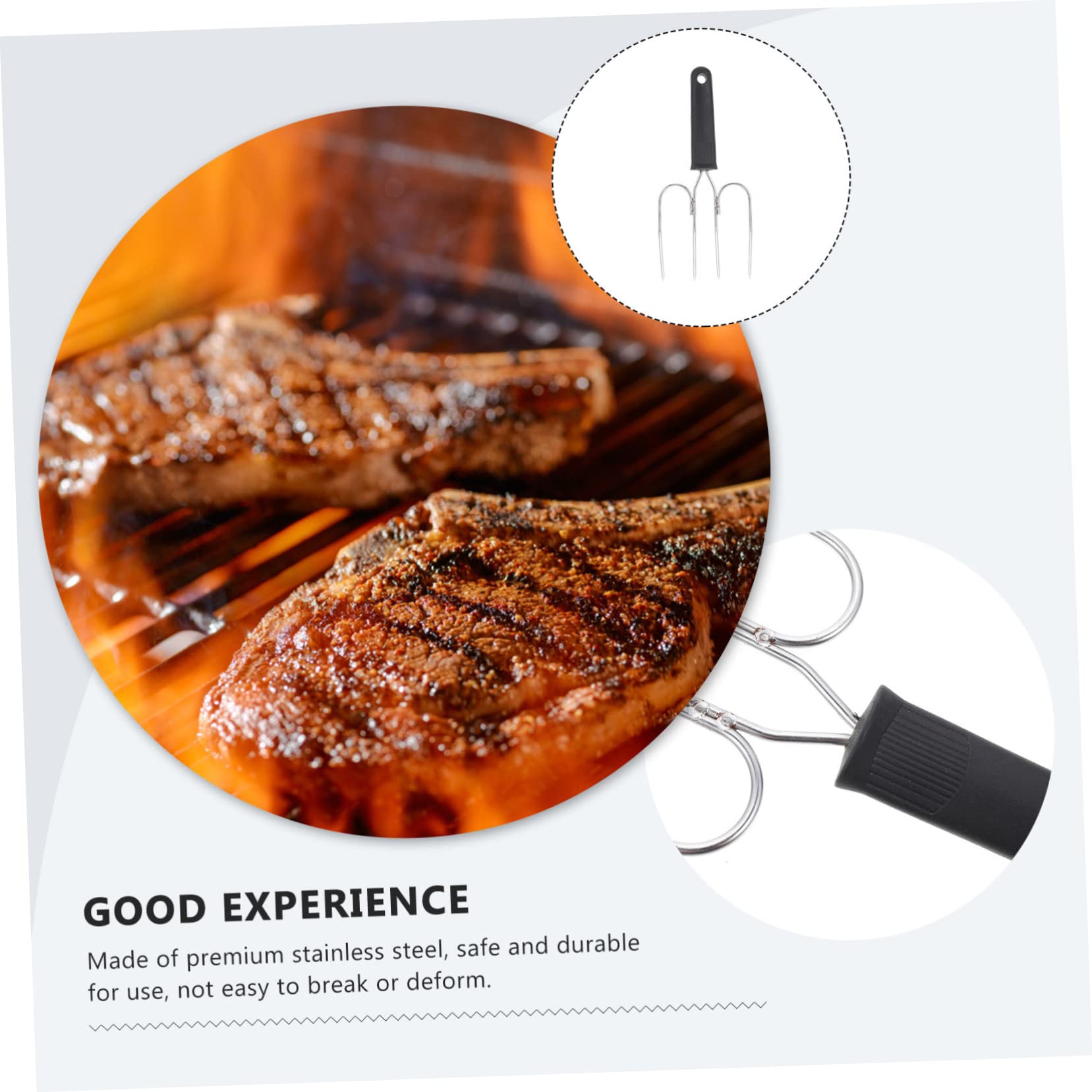 LIFKOME 2pcs Turkey Fork Stainless Steel Household Lift