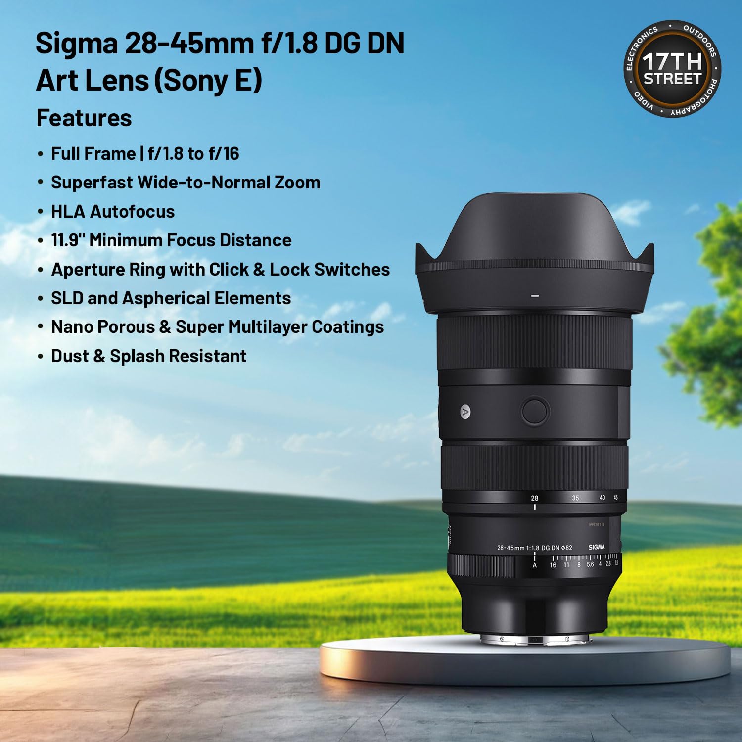 Sigma Lente artística 28-45 mm f1.8 DG DN para Sony E-Mount | Moldura