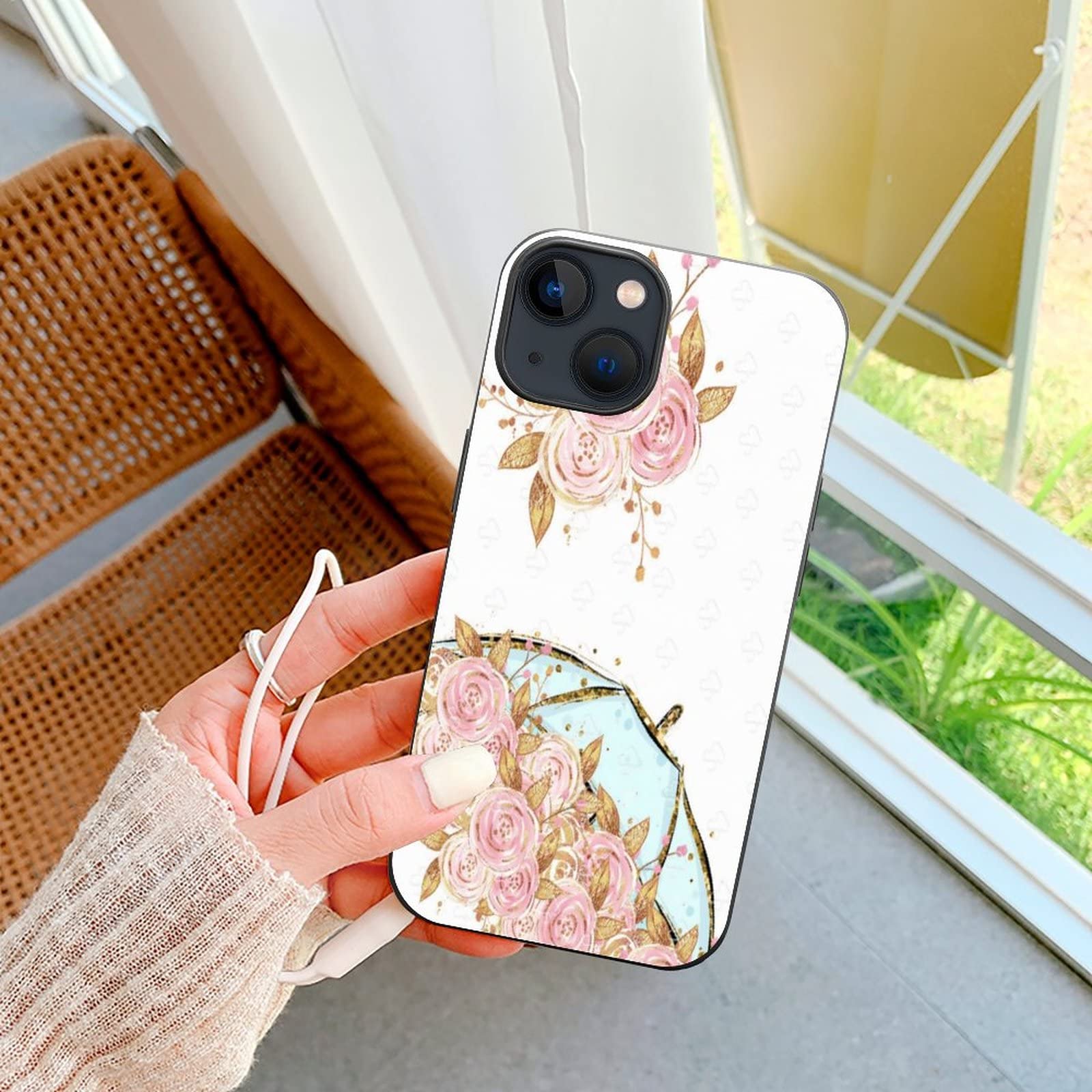 レトロ可愛い13 Amazon | Iphone13携帯電話ケースレトロフラワー傘 Iphone携帯のケース