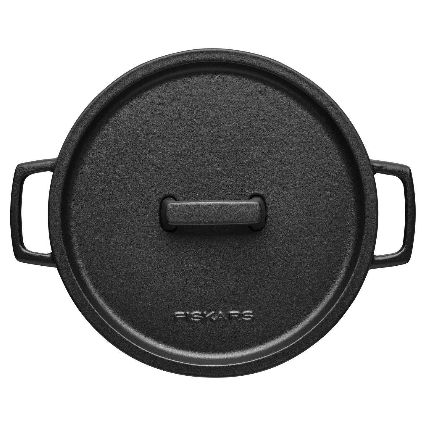 Fiskars Folken Cacerola de hierro fundido con tapa, 4 L, Esmaltada, Para todo tipo de placas, 1075698