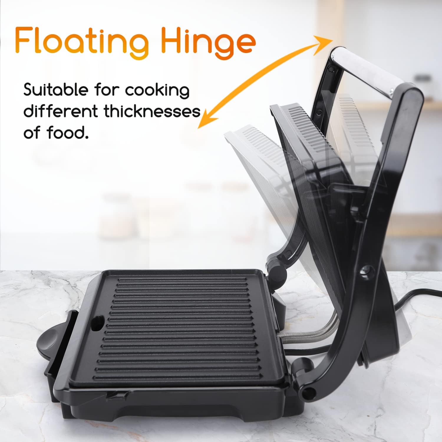 Aigostar Hett 30HHJ - Panini Maker/Griglia, Pressa a sandwich, Griglia elettrica, 1000 Watt, Fredda al tocco, Antiaderente, Indicatore luminoso, Argento. Design esclusivo. Aigostar Hett 30HHJ - Panini Maker/Griglia, Pressa a sandwich, Griglia elettrica, 1000 Watt, Fredda al tocco, Antiaderente, Indicatore luminoso, Argento. Design esclusivo.