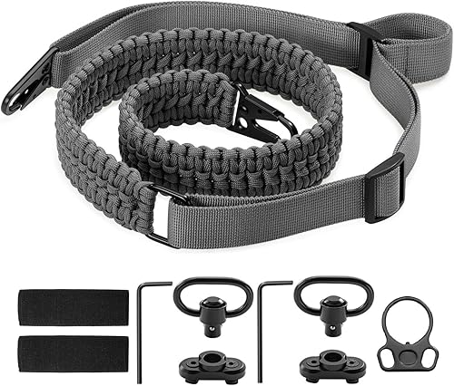 Miniatura 8 de KKIKK Eslinga QD de 2 puntos, correa de paracaídas de dos puntos con correa de longitud de ajuste rápido