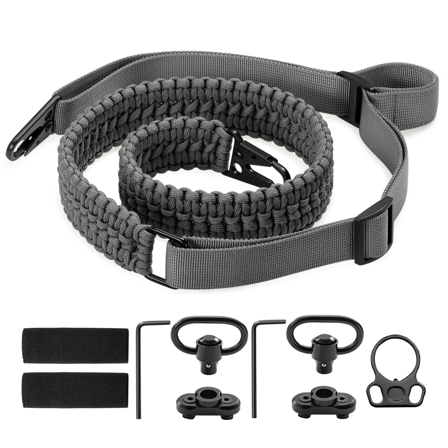 2 Point QD Sling, Two-Point Paracord Sling with Quick-Adjust Length Strap for Hunting and Outdoor