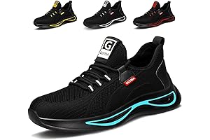 Steel Toe Shoes for Men Lightweight Work Shoes Air Cushion Construction Industrial...