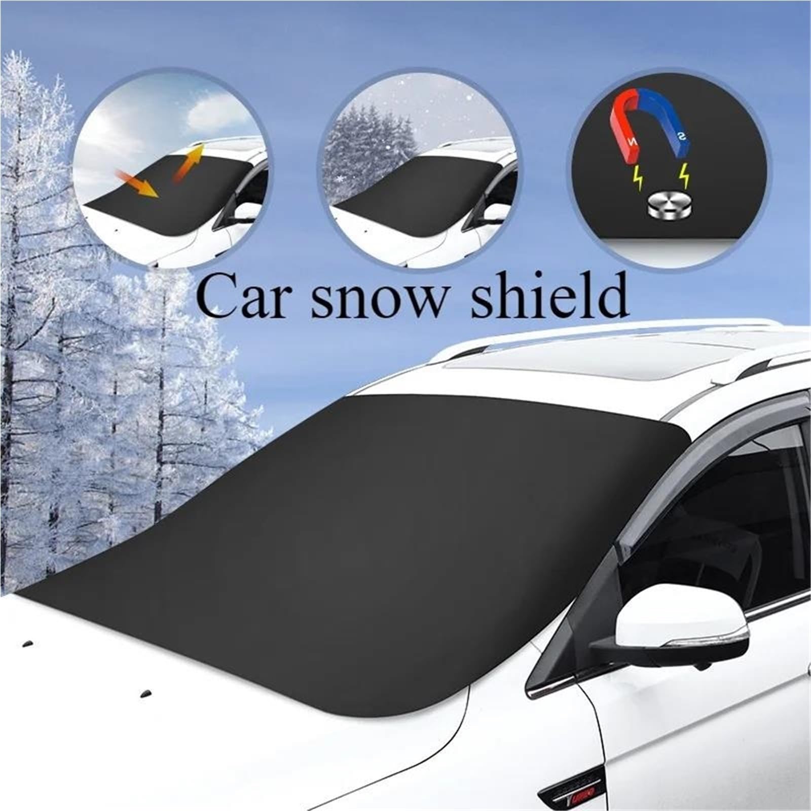 Copinverno Ertura per Parabrezza Auto Scudo Magnetico per Neve per Auto, Protezione e Copertura Ispessita dal Sole