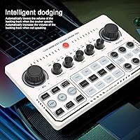 Vista 6 de Tarjeta de sonido en vivo X50, 12 efectos de sonido cálidos, silencio de un toque, ajuste de reverberación, tarjeta de sonido externa USB de doble