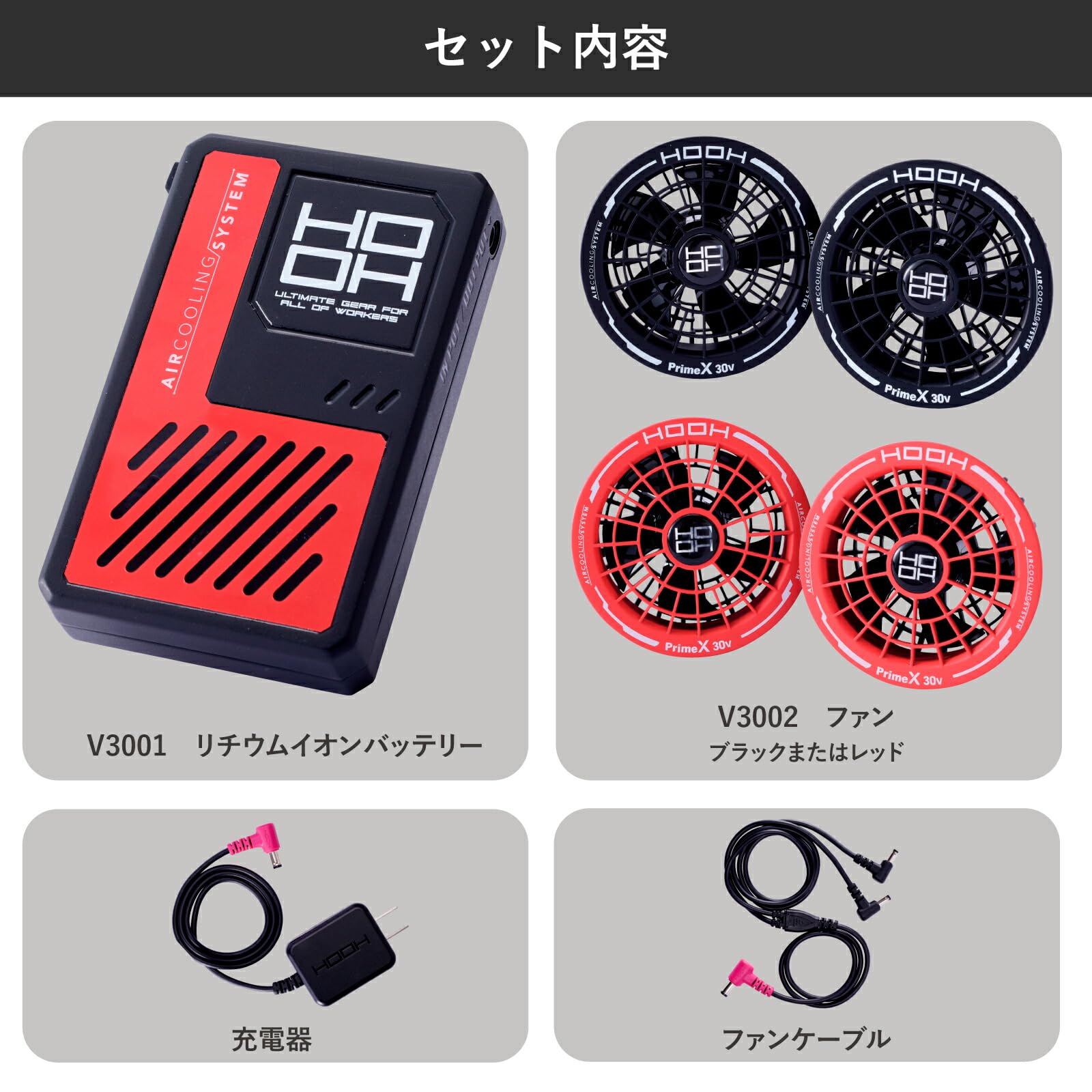 Amazon.co.jp: [HOOH] 30V バッテリー ファン セット V3001 V3002 2026