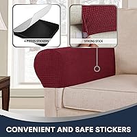 Vista 5 de Fundas elásticas para brazos de sofá de elastano jacquard antideslizantes con calcomanía, protector de reposabrazos de muebles para sofá, silla