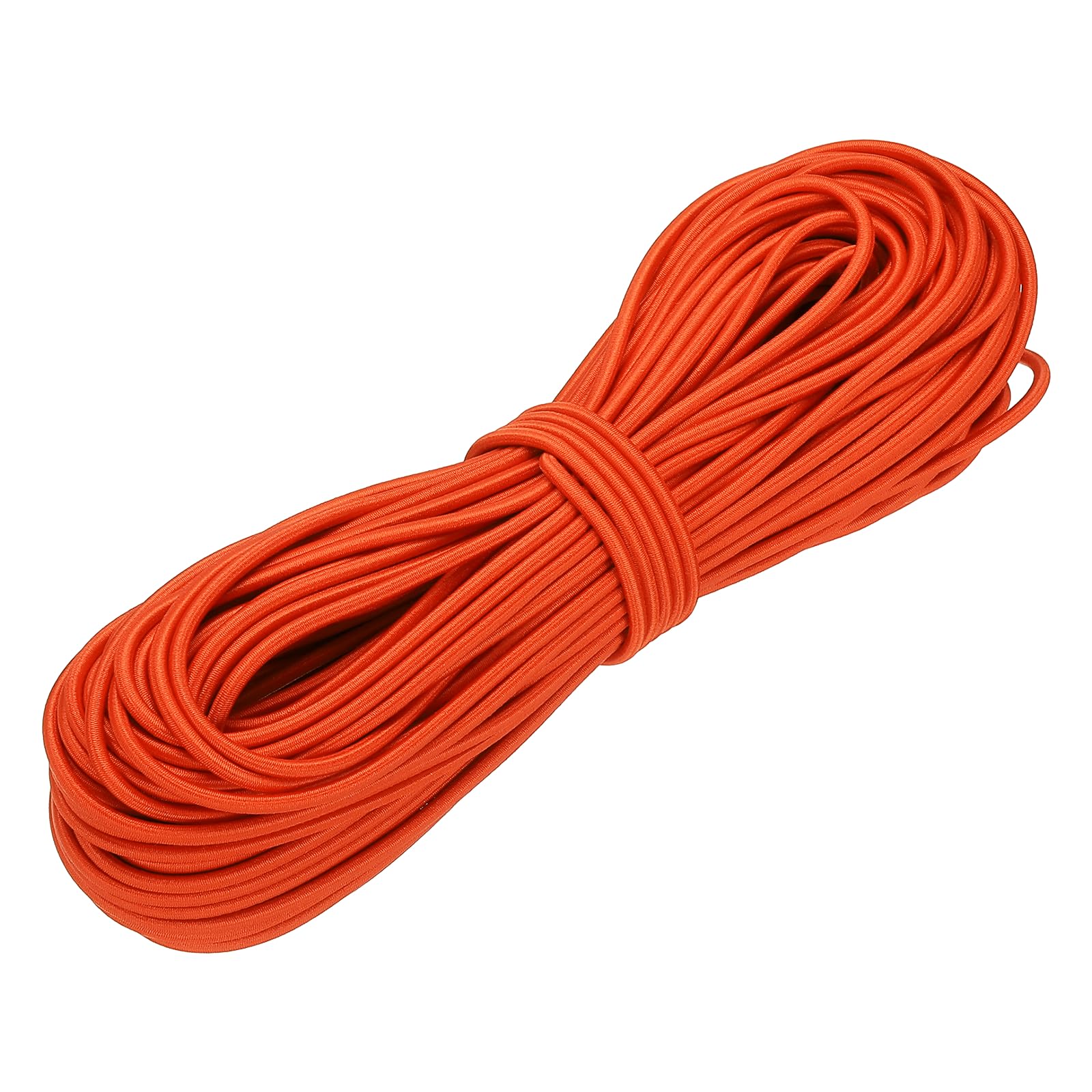 YELARXI Shock Cord, Elastic Cord Marine Grade Bungee Rope Stretch String - Fitting for (DIY Projects - Sewing - Tie Downs - Tent Pole - Kayak Strap) 1/8 Inch x 100 ft & Fluorescent Red