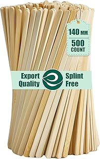 ECO SOUL [140mm, 500 Pack] Coffee Stirrer Sticks | Disposable Birchwood Tea &amp; Beverage Stirrer | Eco-Friendly Wooden Mixin...