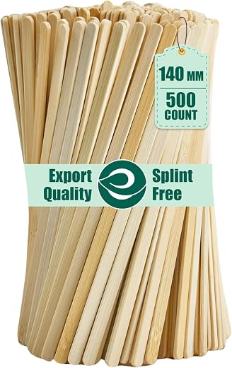 ECO SOUL [140mm, 500 Pack] Coffee Stirrer Sticks | Disposable Birchwood Tea &amp; Beverage Stirrer | Eco-Friendly Wooden Mixin