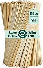 ECO SOUL [140mm, 500 Pack] Coffee Stirrer Sticks | Disposable Birchwood Tea & Beverage Stirrer | Eco-Friendly Wooden Mixing Stick for Cold Coffee, Cocktails, Instant Drinks & Whipped Beverages