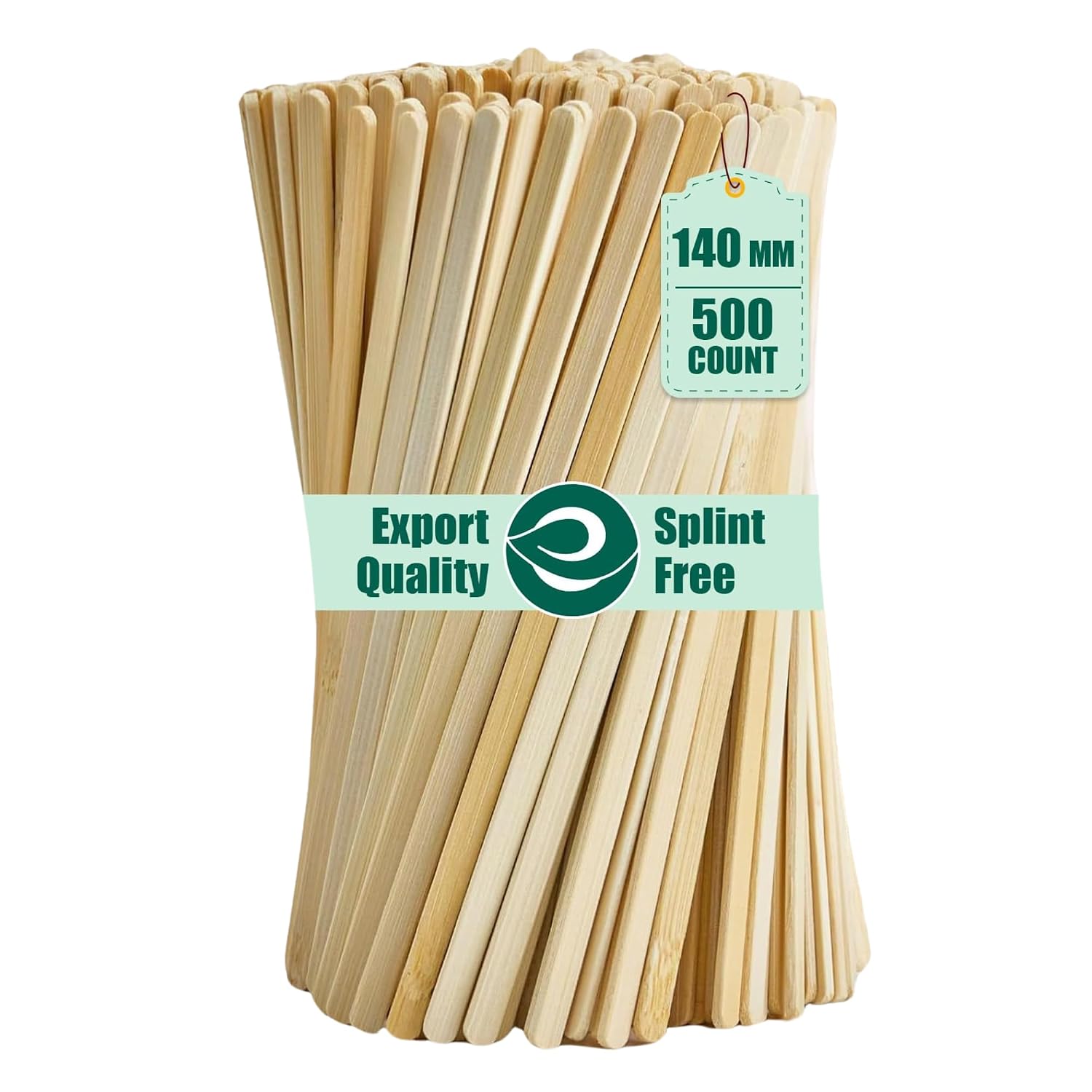 ECO SOUL [140mm, 500 Pack] Coffee Stirrer Sticks | Disposable Birchwood Tea & Beverage Stirrer | Eco-Friendly Wooden Mixin