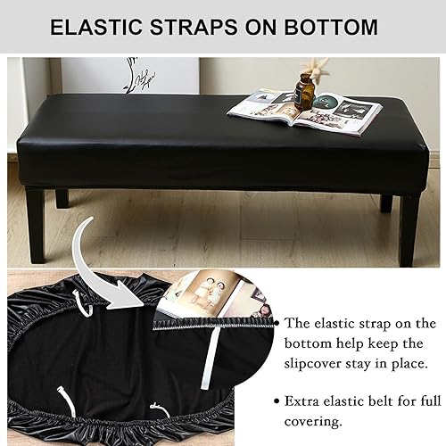 Vista 31 de Eco-Ancheng Funda para silla de comedor, funda extraíble para protección de banco, asiento y silla, sala de estar y cocina A1