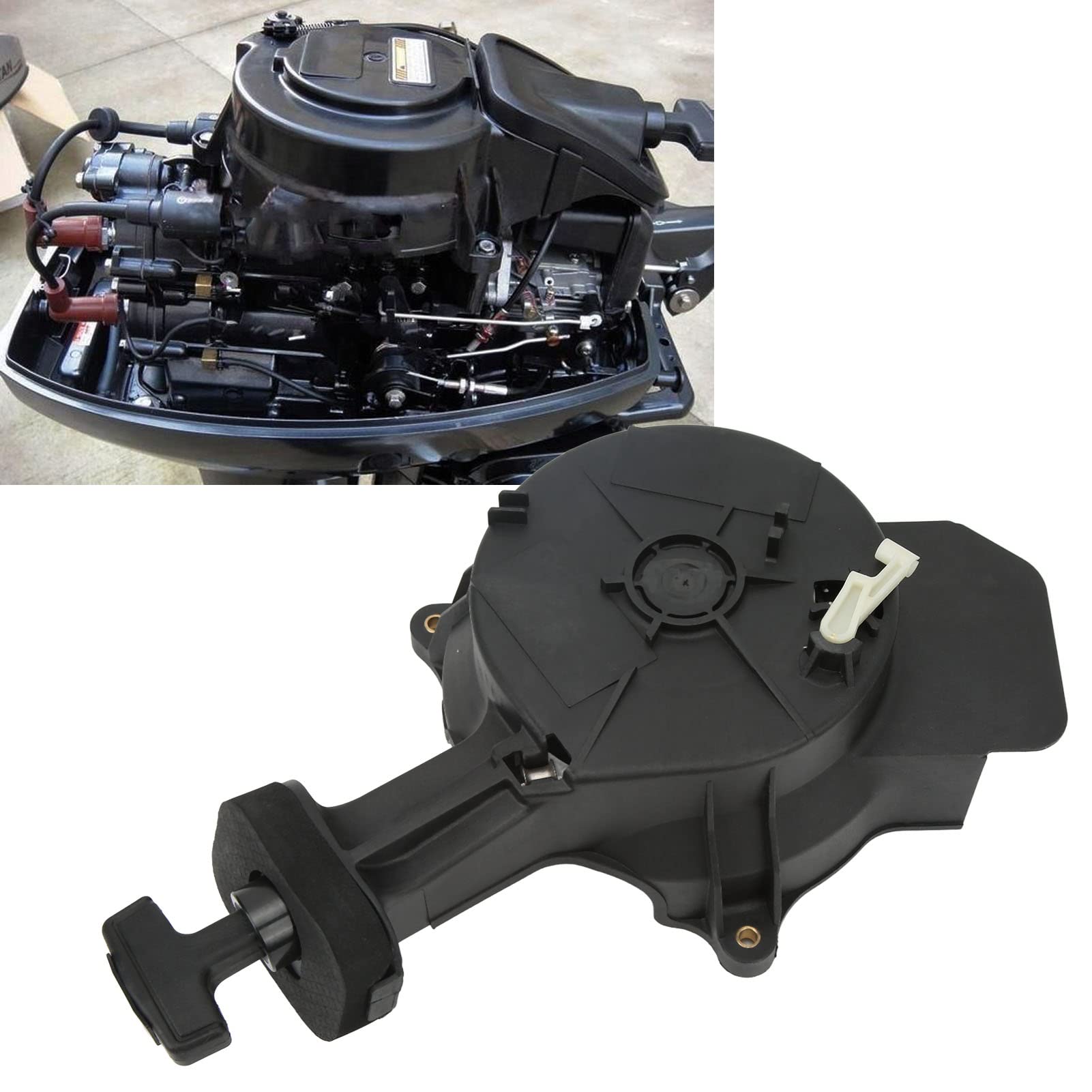 HERCHR Extractor De Arranque De Motor Fueraborda, Motores Fueraborda, Arranque De Retroceso, Reemplazo del Conjunto De Arranque Manual para Motor Fueraborda De 4 Tiempos, 6HP, 8HP