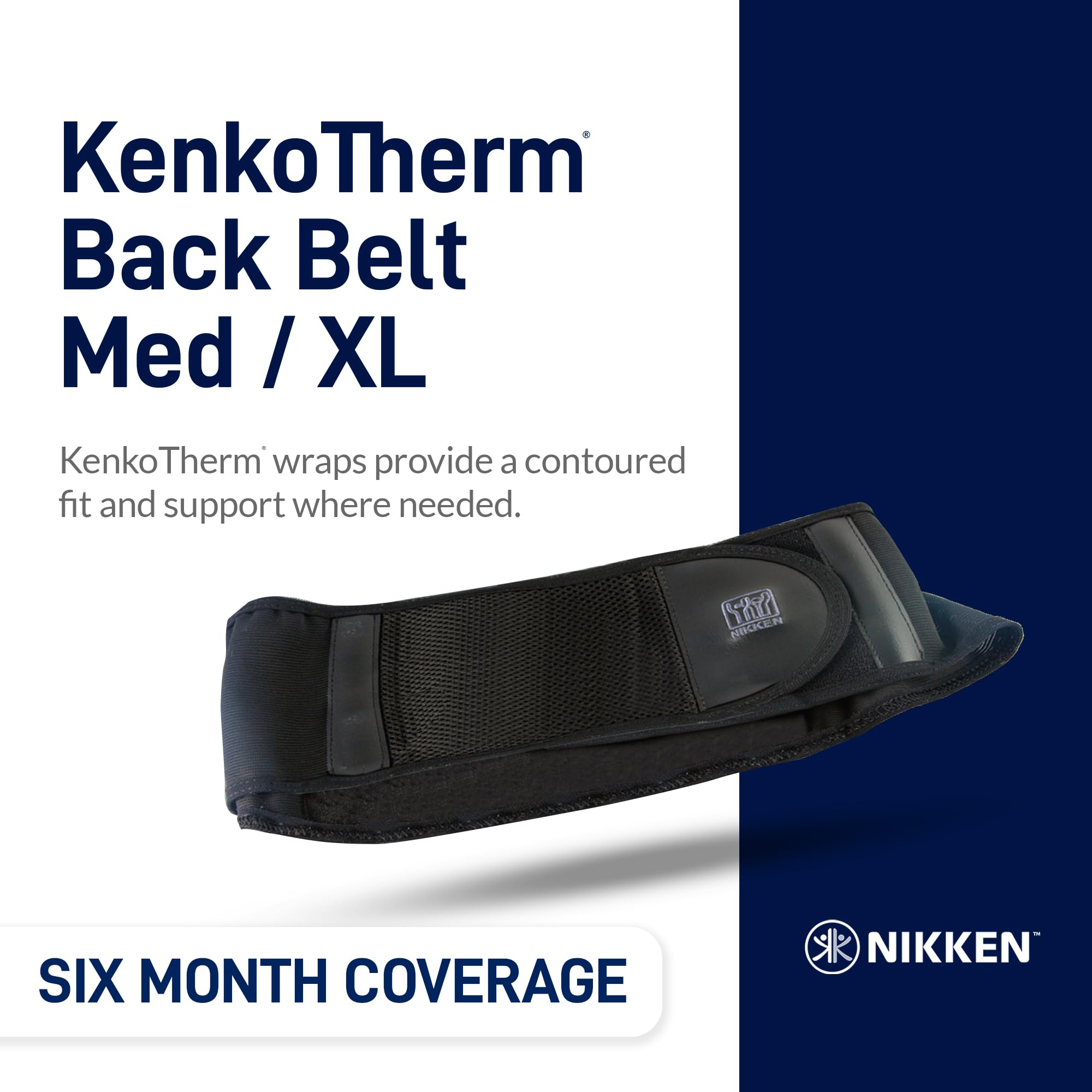 Nikken - KenkoTherm - Back Belt - XL | Orthopedic Design Flexible Support Adjustable Closures Back Pocket For Kenko MagFlex Hand Washable product thumbnail 3