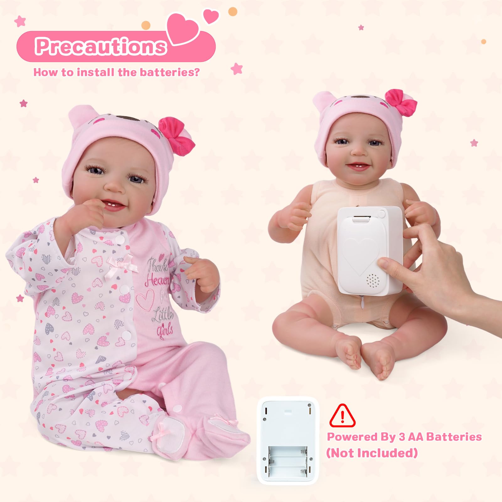 Amazon | BABESIDE リボーンベビードール ハートビート クース